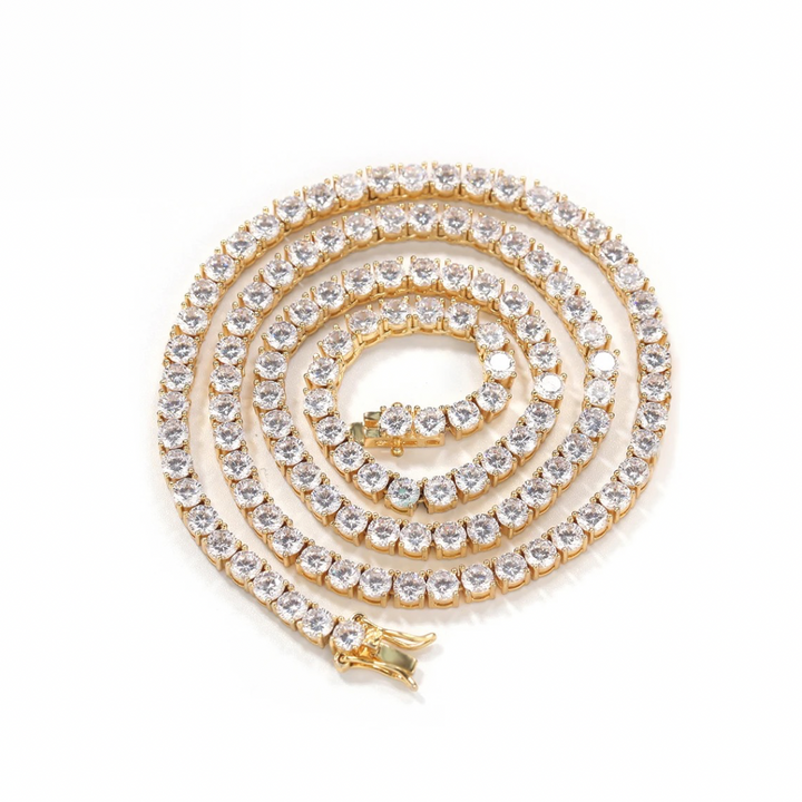Diamond Tennis Necklace - Gold
