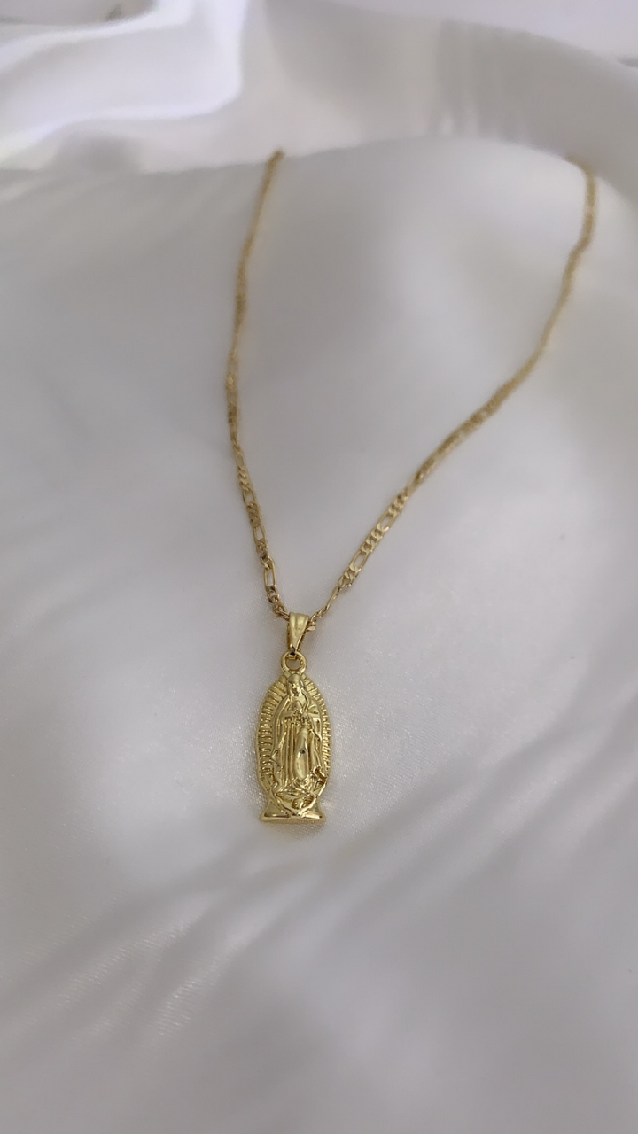 Cuban Guadalupe Necklace - Gold Filled