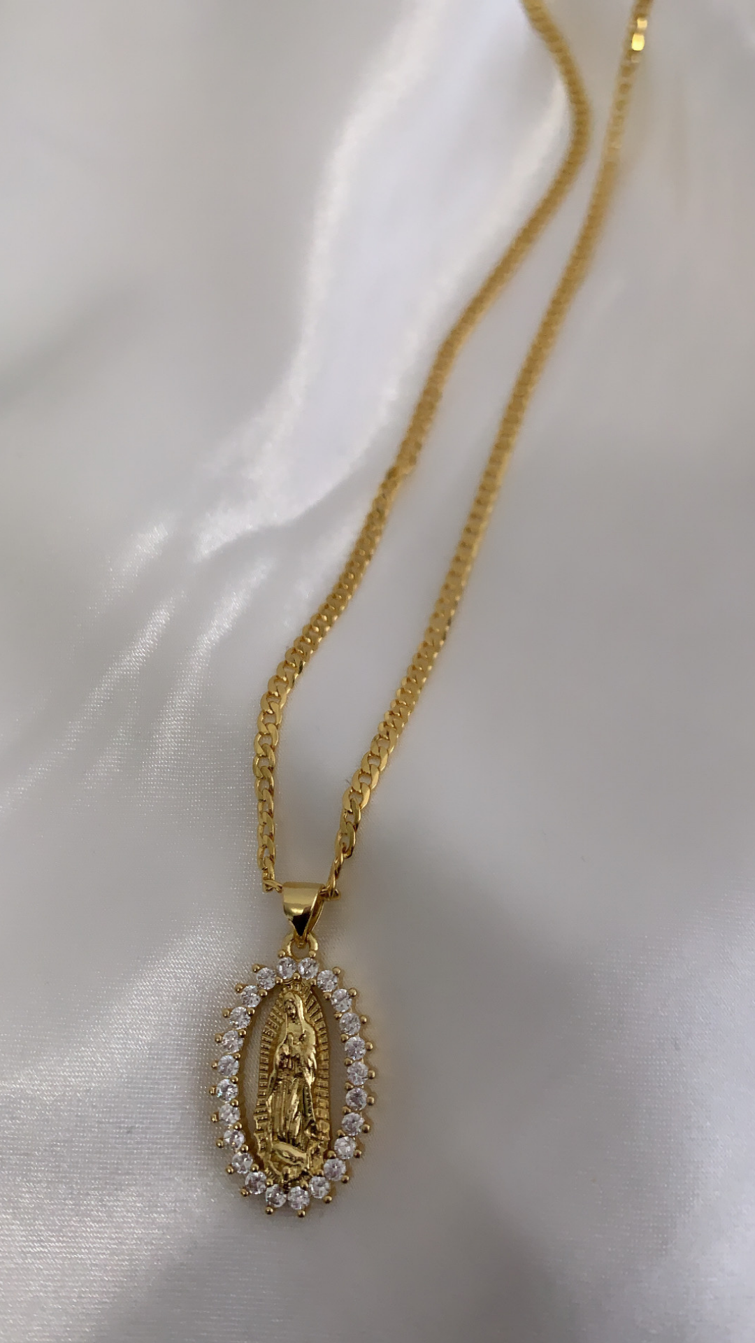 Diamond Guadalupe Necklace - Gold Filled