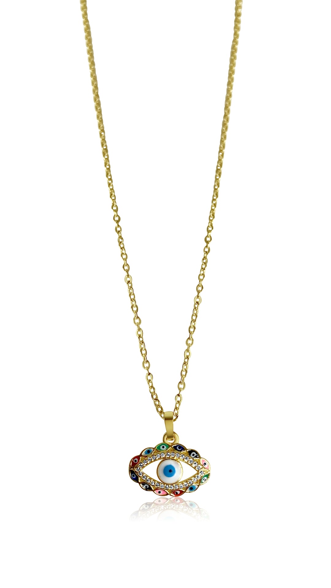 Eye of Nazar Protection Necklace - Gold Filled