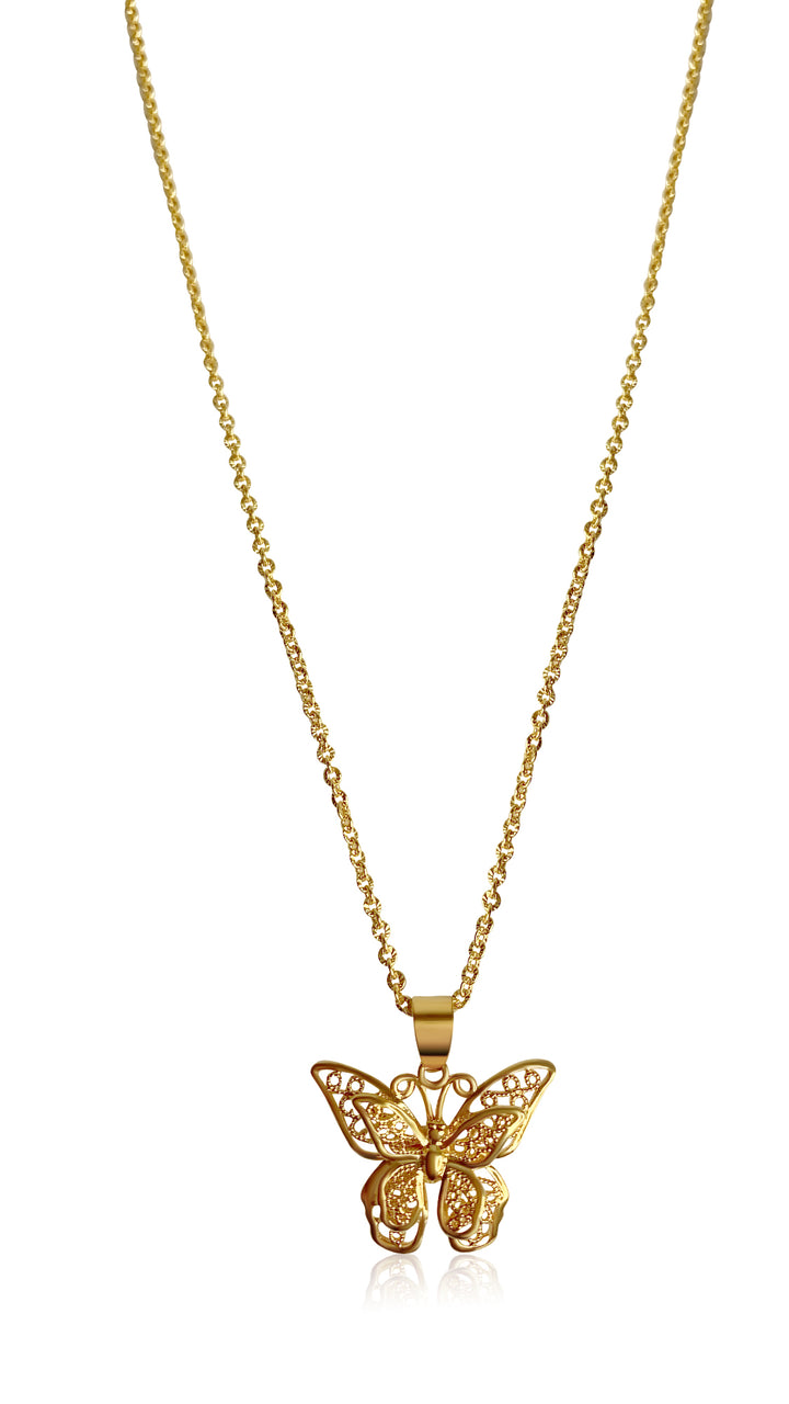 Ava Butterfly Necklace - Gold Filled