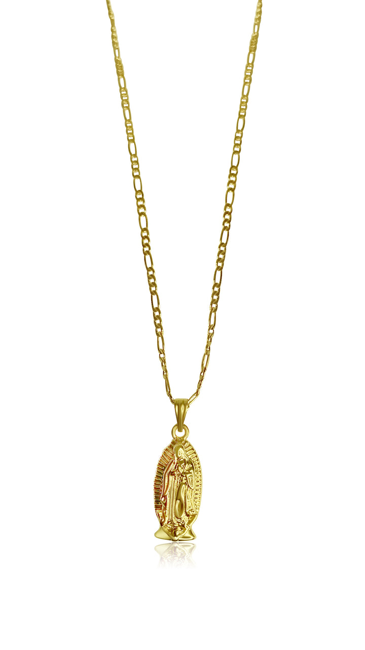 Cuban Guadalupe Necklace - Gold Filled