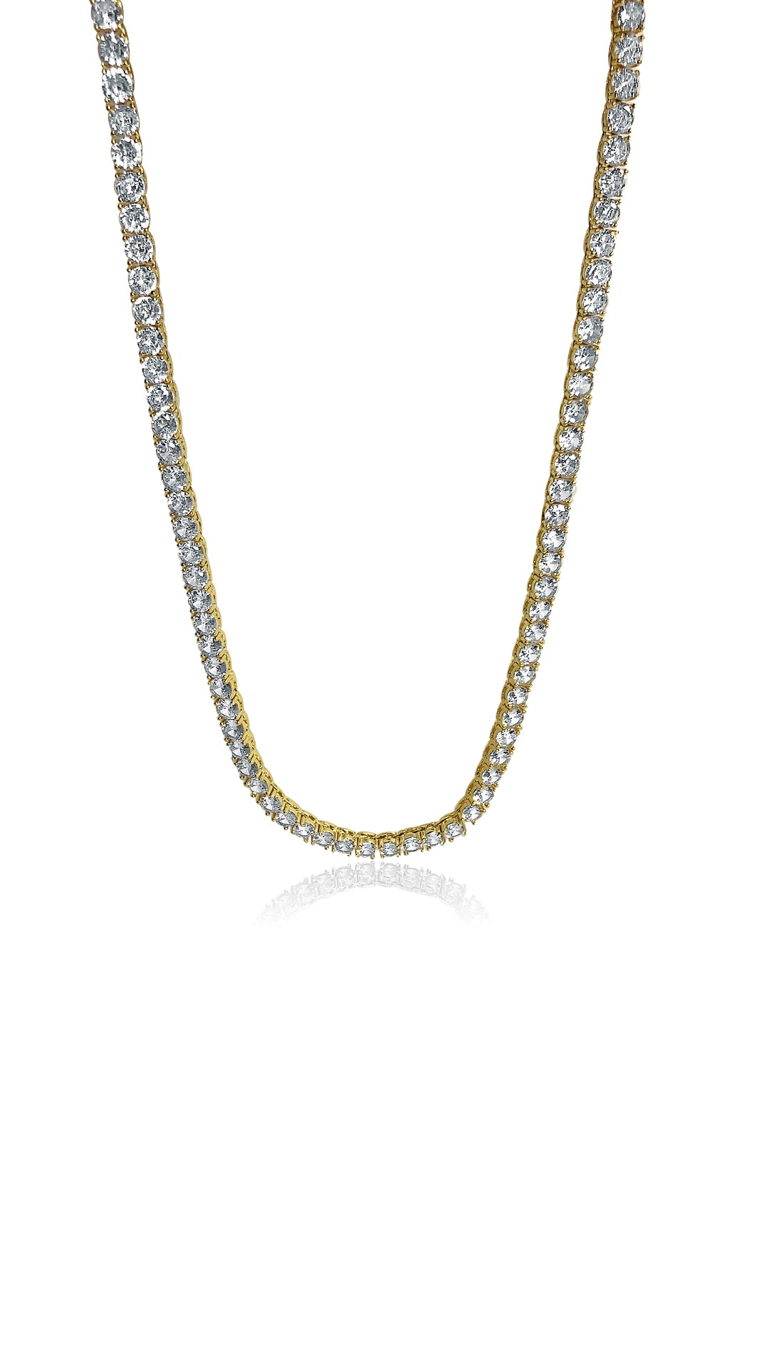 Diamond Tennis Necklace - Gold