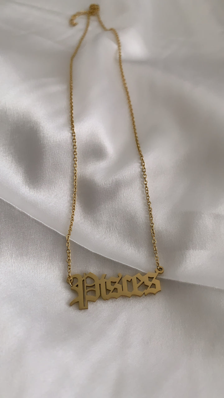 English Letter Zodiac Necklaces